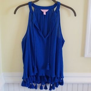 Super Cute Lilly Pulitzer Top with Tassels!